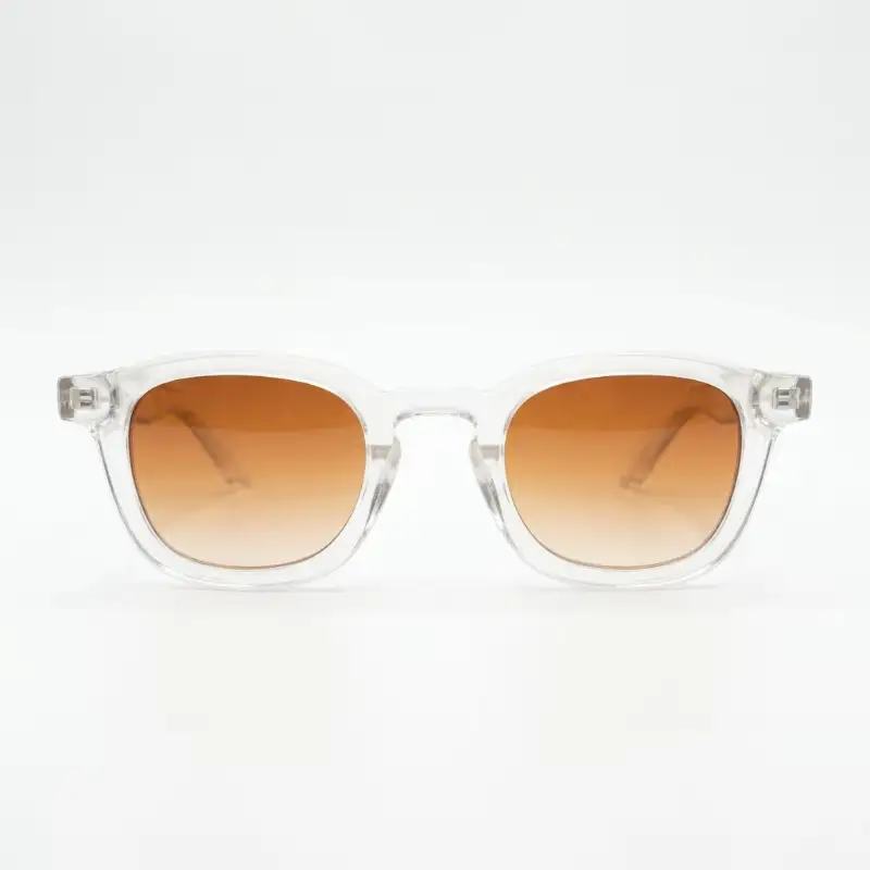 Clear Frame Sunglasses with Brown Gradient Lenses | Nigah