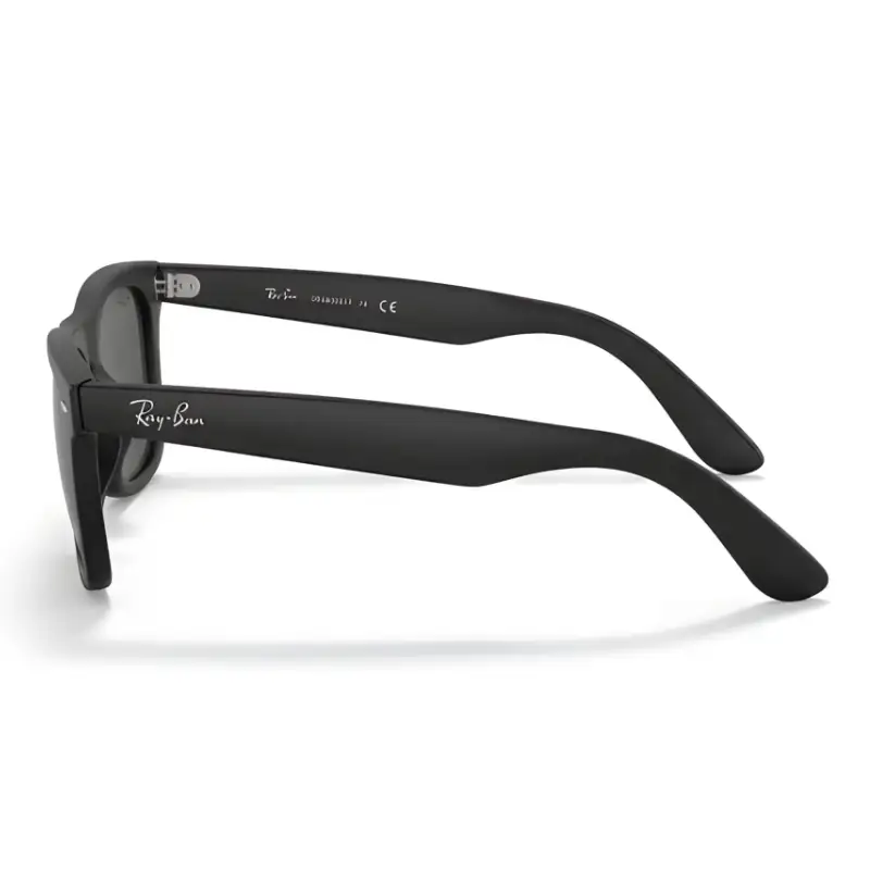 Unisex Matte Black Sunglasses Green Lenses | Nigah - View 2