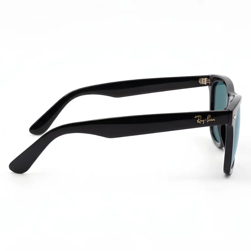 Unisex Black Sunglasses Blue Tinted Lenses | Nigah - View 2