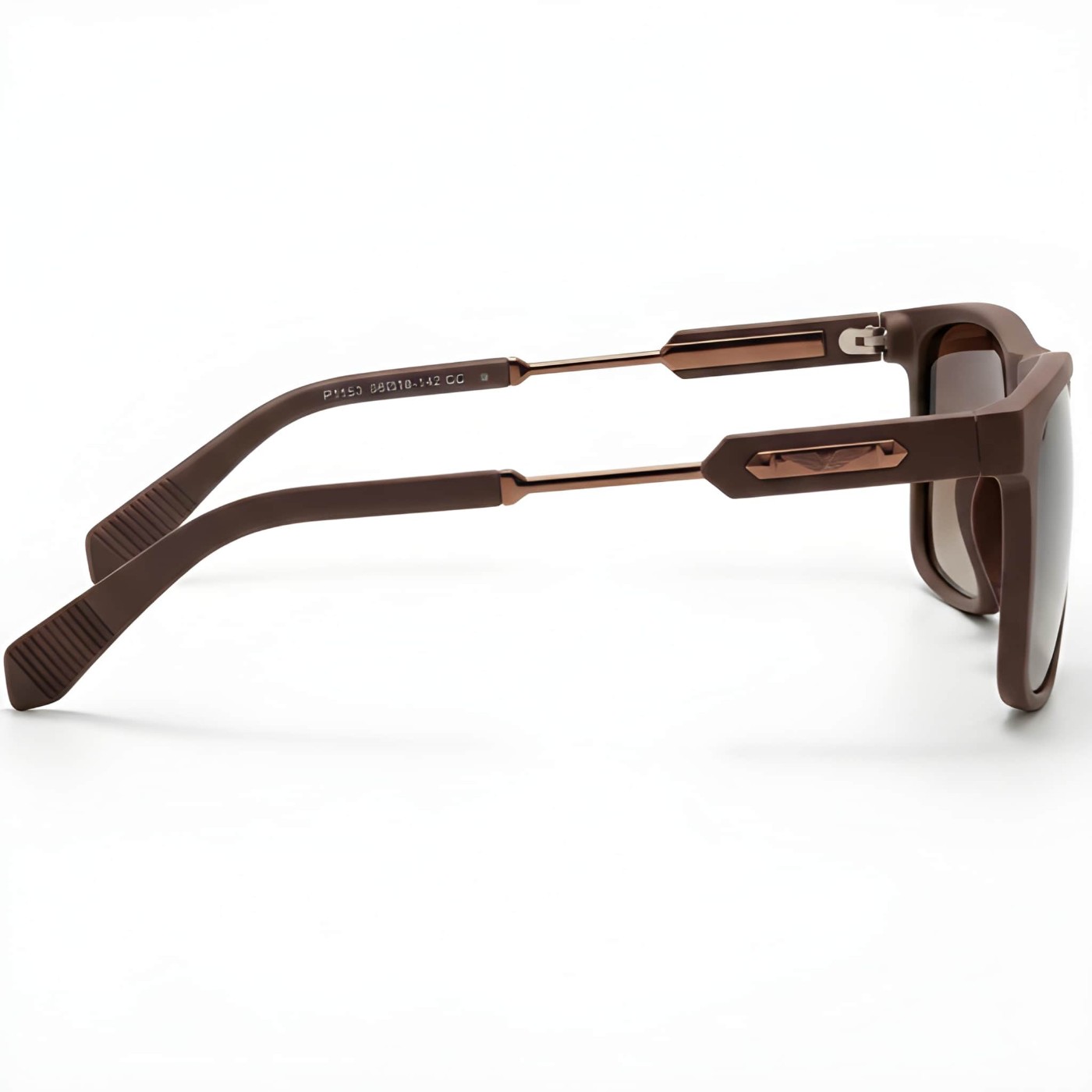 Square Sunglasses for Men Brown Frame Polarized UV Protection Lens - View 2