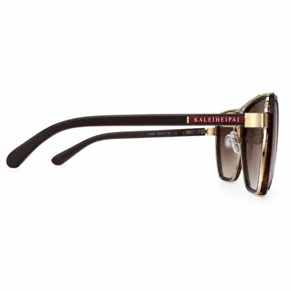 Kaleiheipai Tortoise Aviator Sunglasses | Brown & Gold - View 4