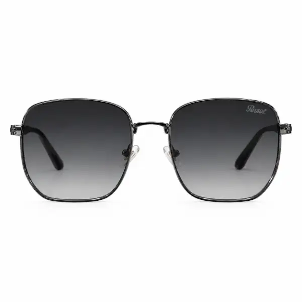 Geometric Aviator Sunglasses for Men | Gunmetal Grey