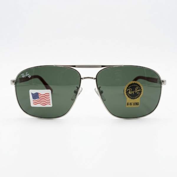 Ray-Ban Silver Aviator Sunglasses G-15 Lens