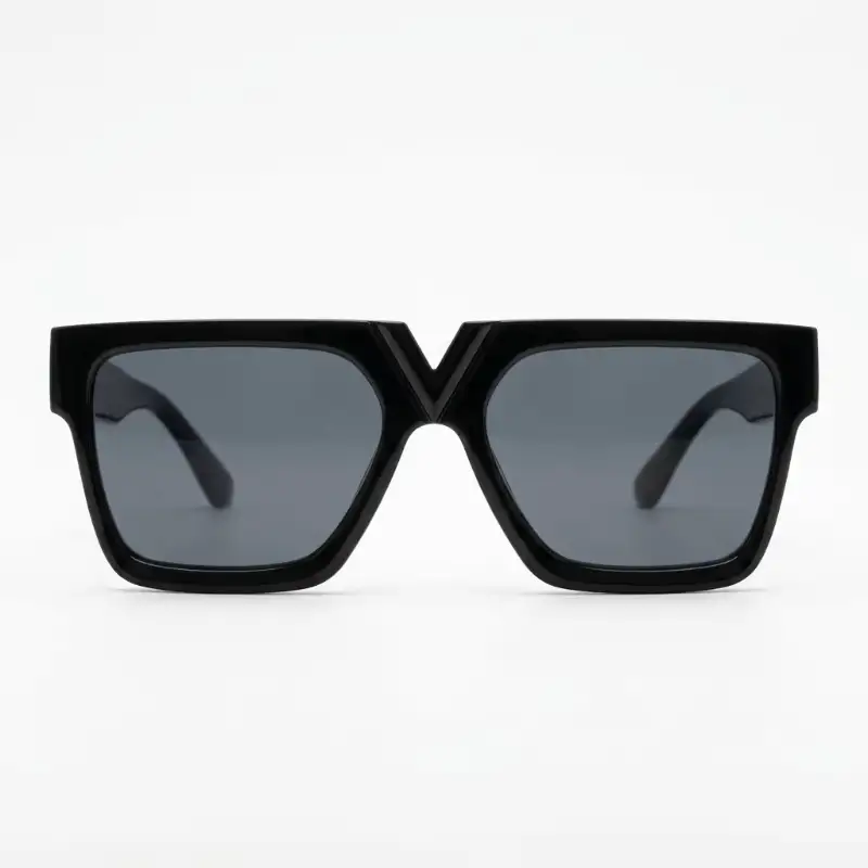 Black Oversized Square Sunglasses for Men and Women