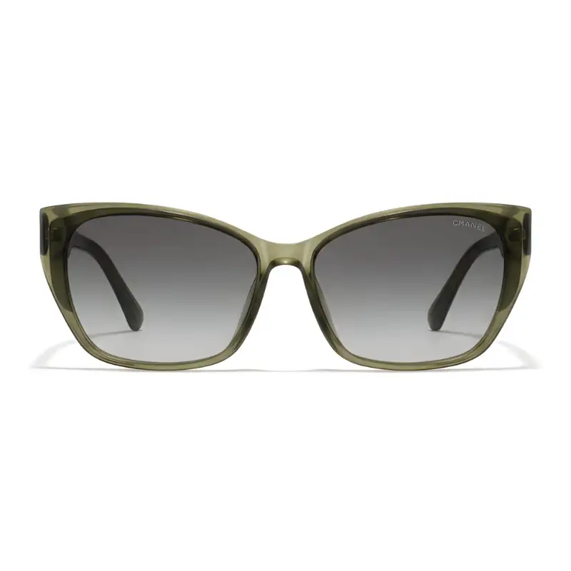 Women’s Olive Green Cat Eye Sunglasses Gradient | Nigah