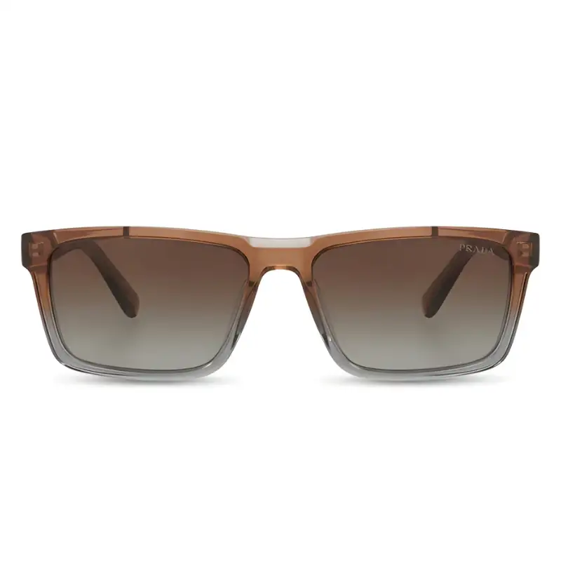 Rectangular Sunglasses Brown Gradient Frame | Nigah