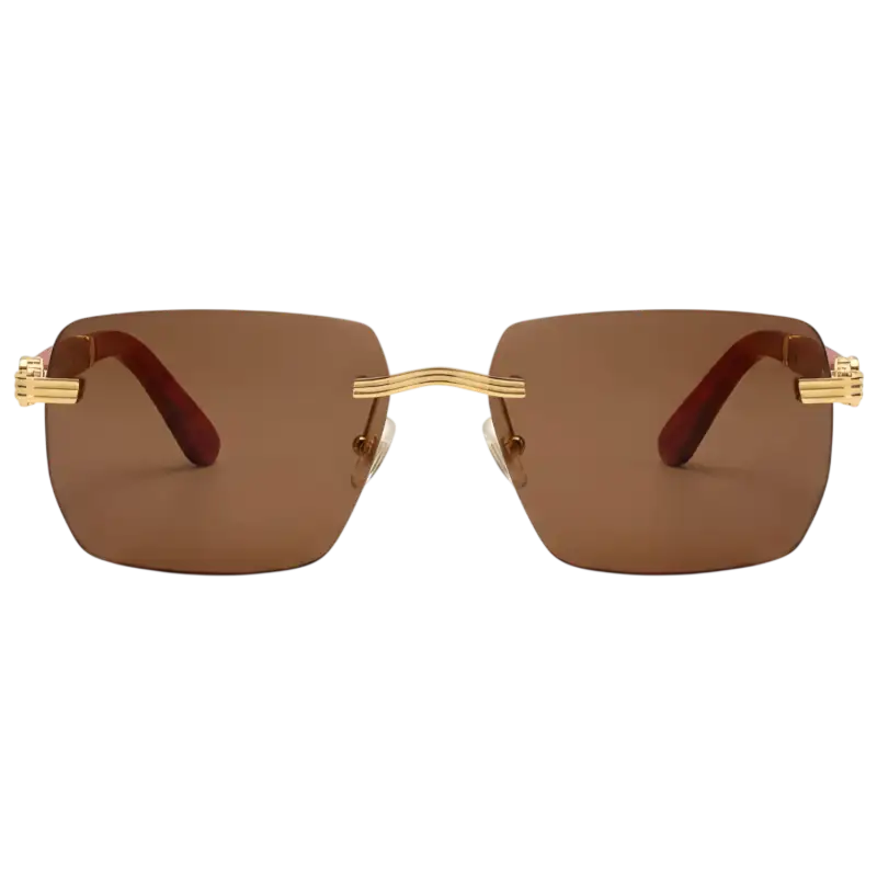 Retro Browline Sunglasses | Black Frame Green Lens | Nigah