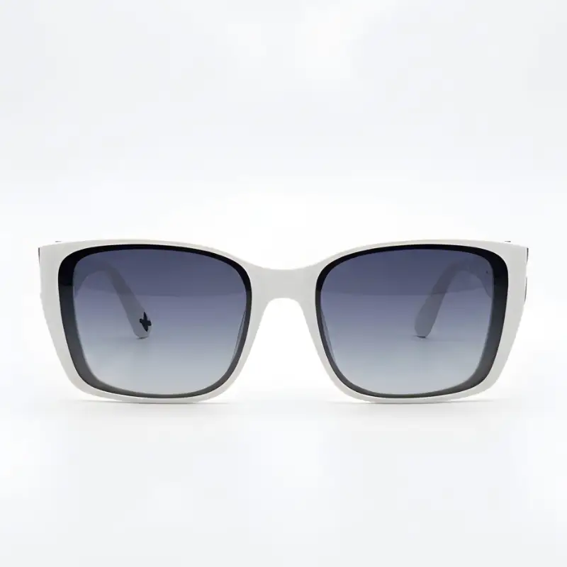 White Frame Square Sunglasses Gradient Lenses | Nigah