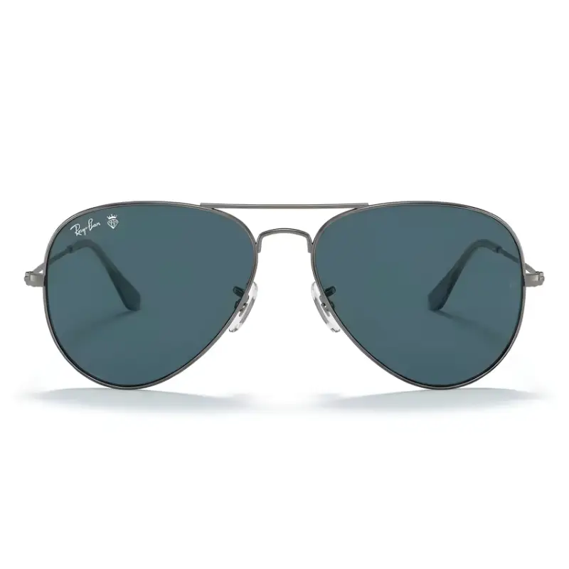 Unisex Gunmetal Aviator Sunglasses Blue Lenses | Nigah