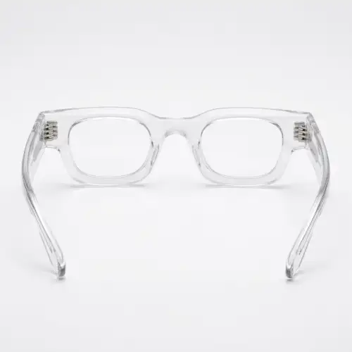Clear Chunky Rectangular Glasses Frame for Men and Women - View 2