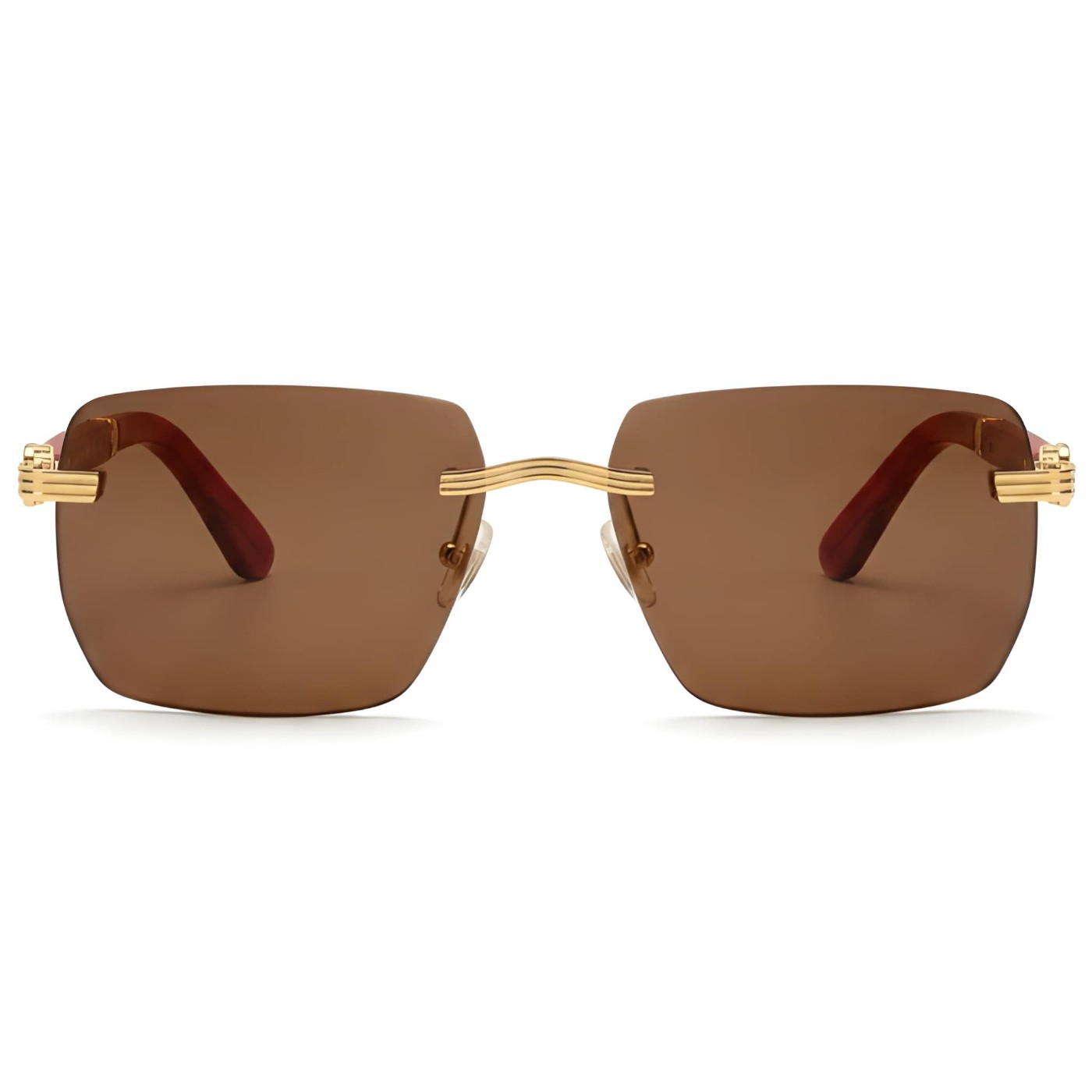 Retro Browline Sunglasses | Black Frame Green Lens | Nigah