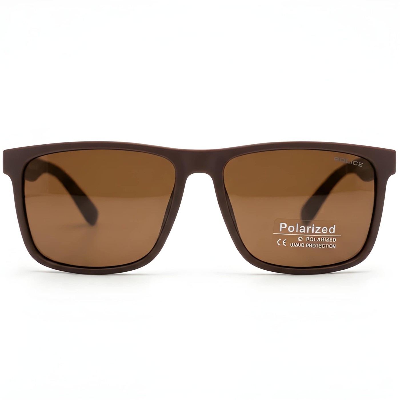 Square Sunglasses for Men Brown Frame Polarized UV Protection Lens