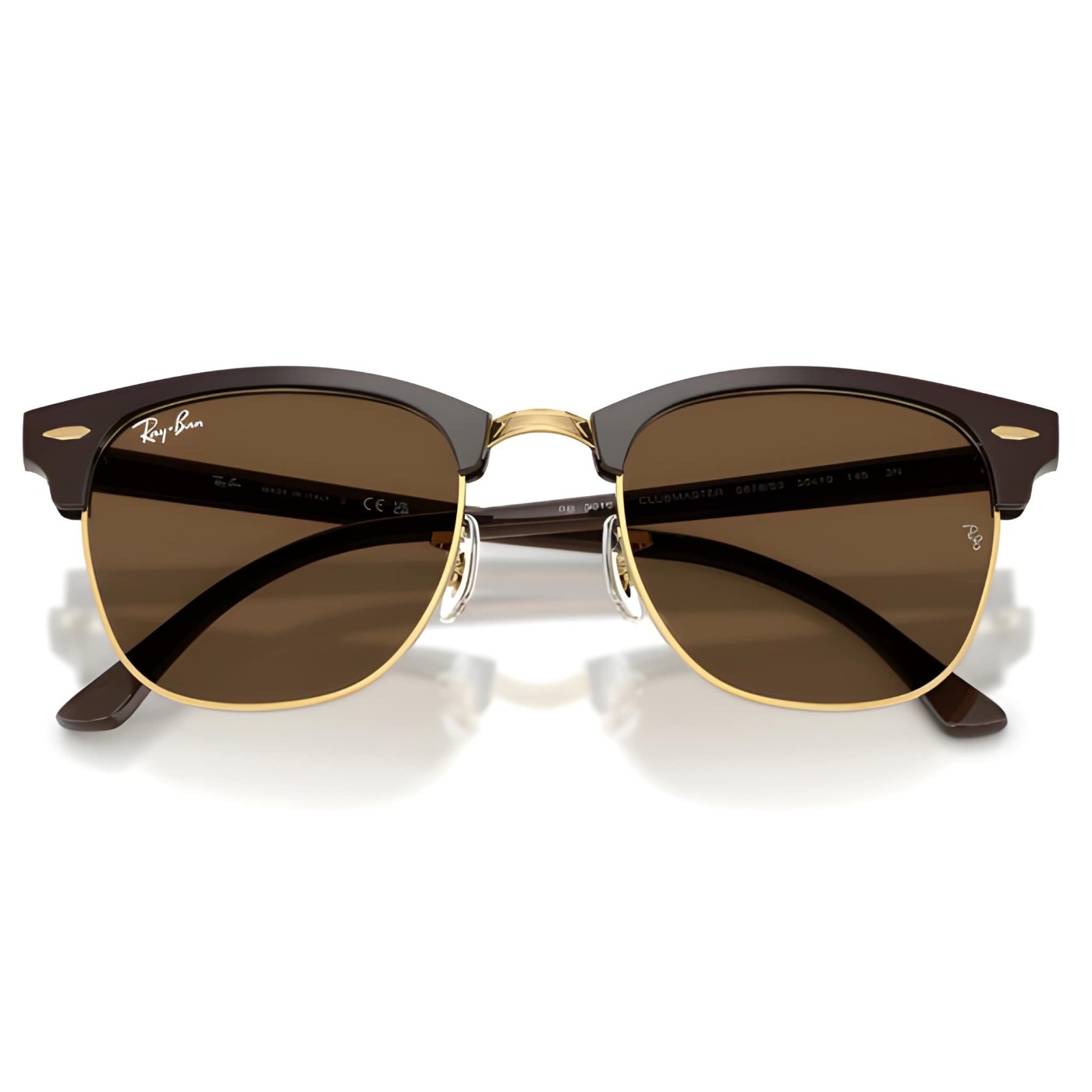 Retro Browline Sunglasses Black Frame with Green Lens