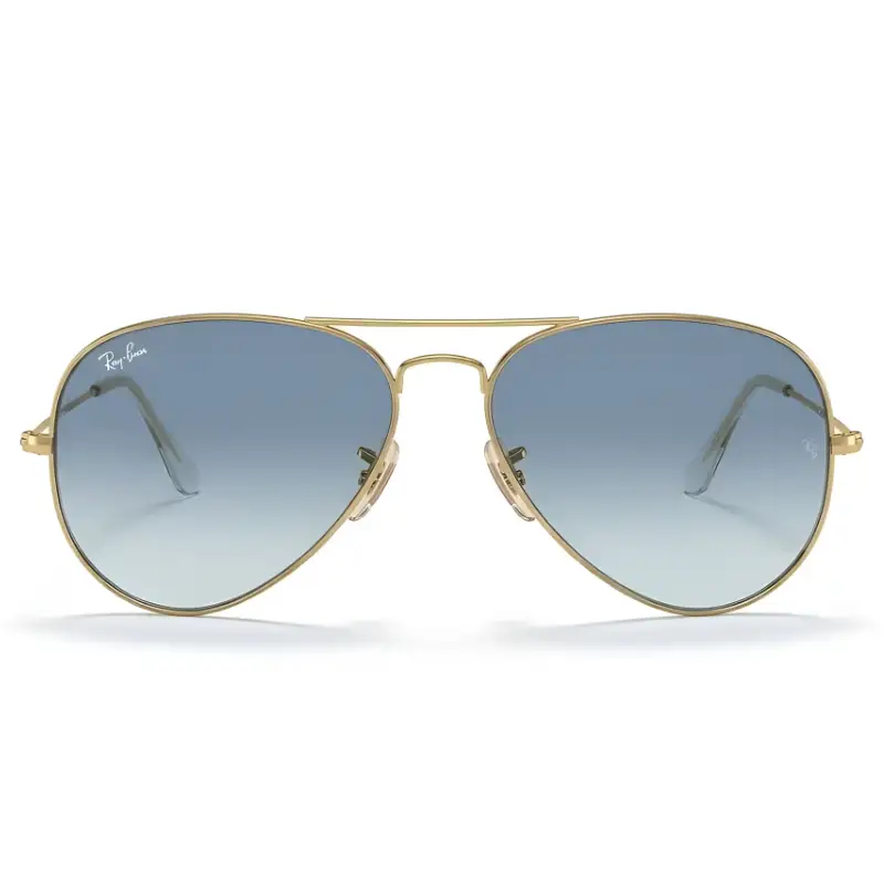 Unisex Gold Aviator Sunglasses Blue Gradient | Nigah