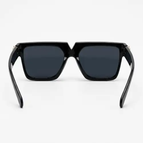 Black Oversized Square Sunglasses for Men and Women - View 2
