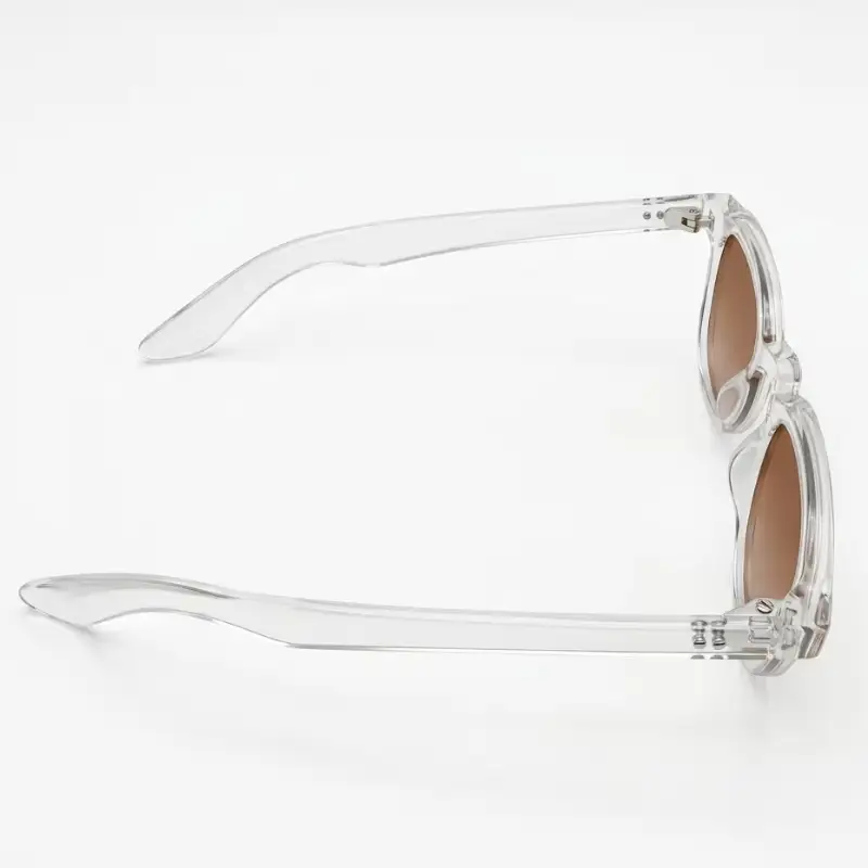 Clear Frame Sunglasses with Brown Gradient Lenses | Nigah - View 2