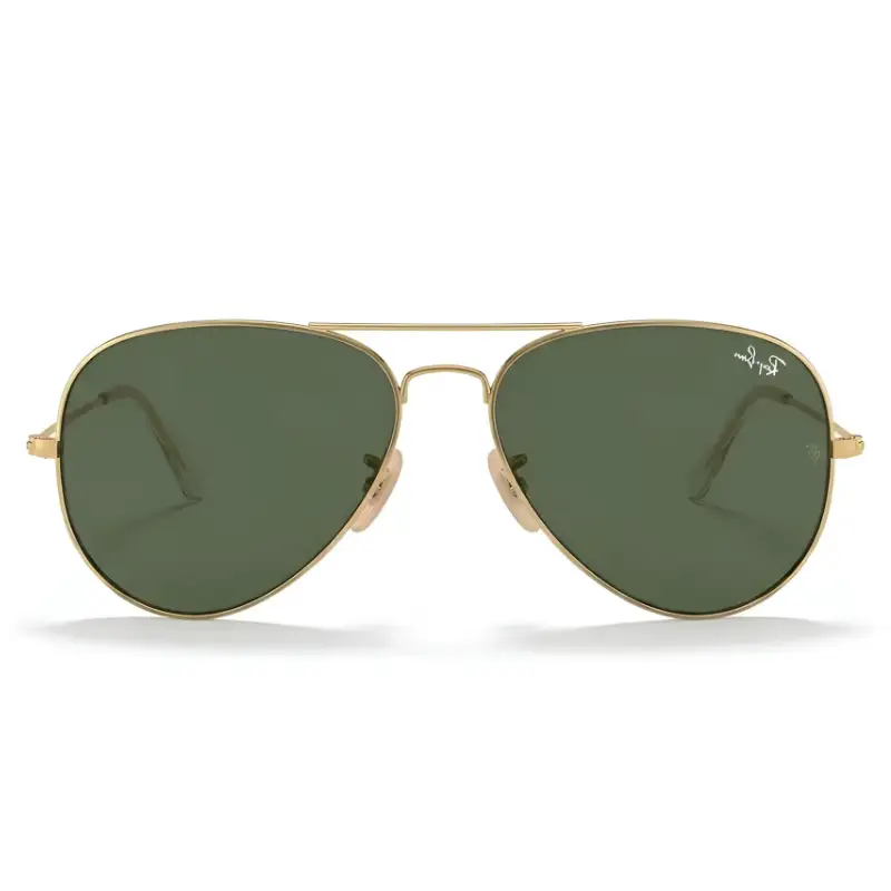 Unisex Gold Aviator Sunglasses Green Lenses | Nigah